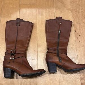 Born Lewisa riding western heeled boots brown leather sz 8 39